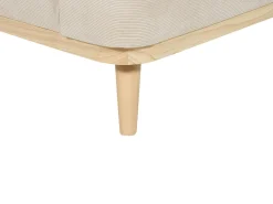 Divano angolare 3 posti SIMOS Velluto a coste Beige chiaro Lato Sinistro