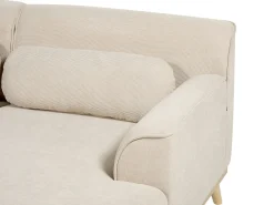 Divano angolare 3 posti SIMOS Velluto a coste Beige chiaro Lato Sinistro