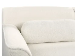 Divano angolare 3 posti SIMOS Bouclé Bianco Lato destro
