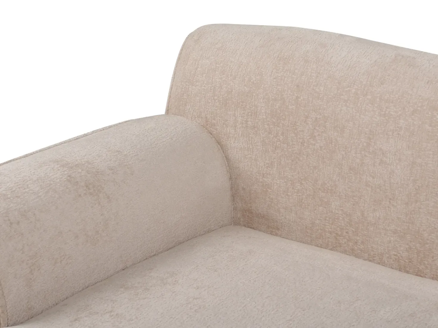 Divano angolare 3 posti SIMOS Ciniglia Beige Lato destro