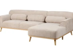 Divano angolare 3 posti SIMOS Ciniglia Beige Lato Sinistro