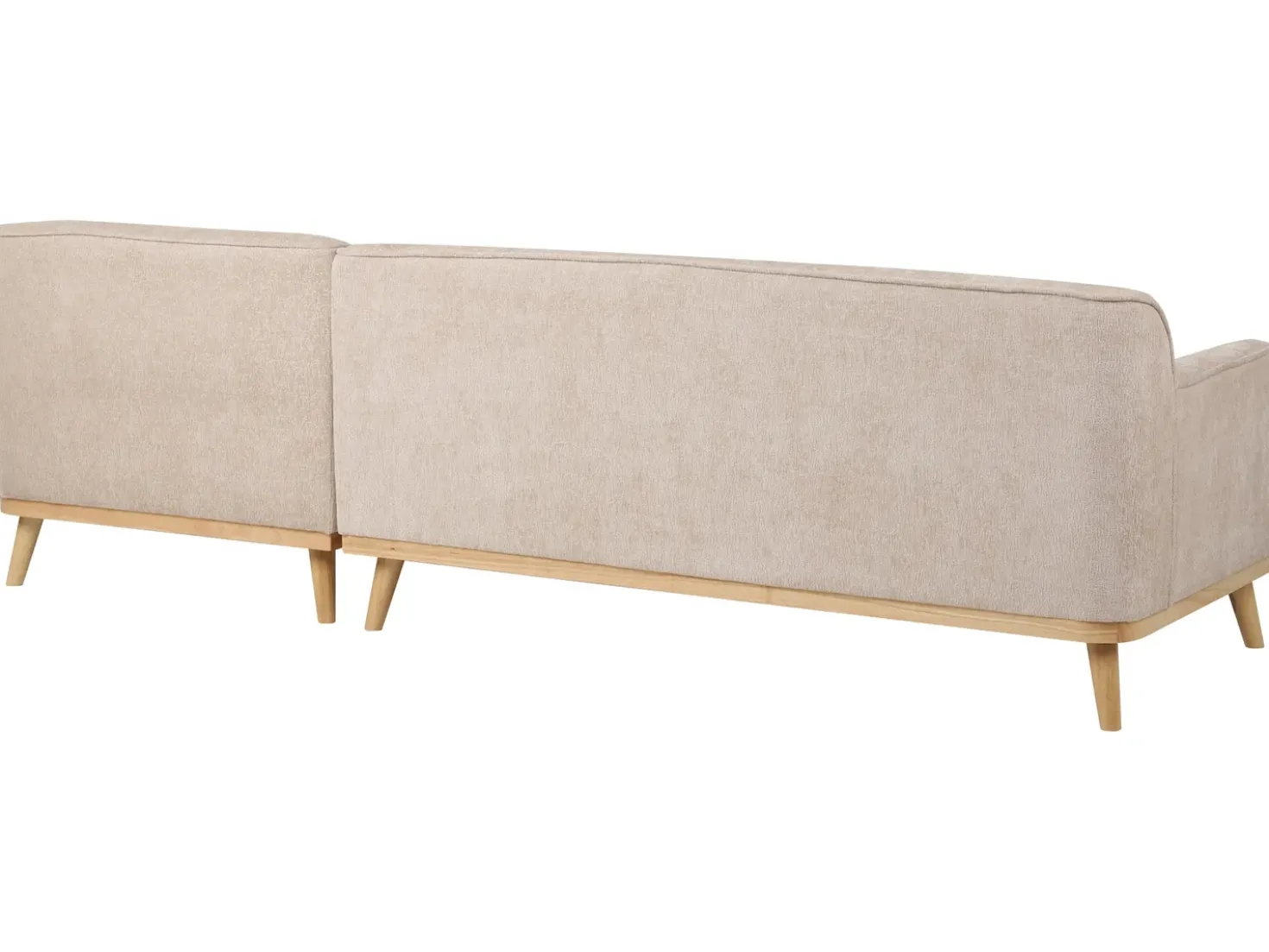 Divano angolare 3 posti SIMOS Ciniglia Beige Lato Sinistro