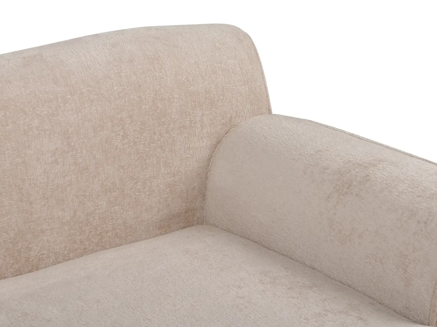 Divano angolare 3 posti SIMOS Ciniglia Beige Lato Sinistro