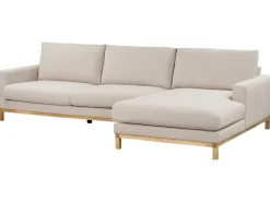 Divano angolare 4 posti SIGGARD Tessuto Beige Lato Sinistro