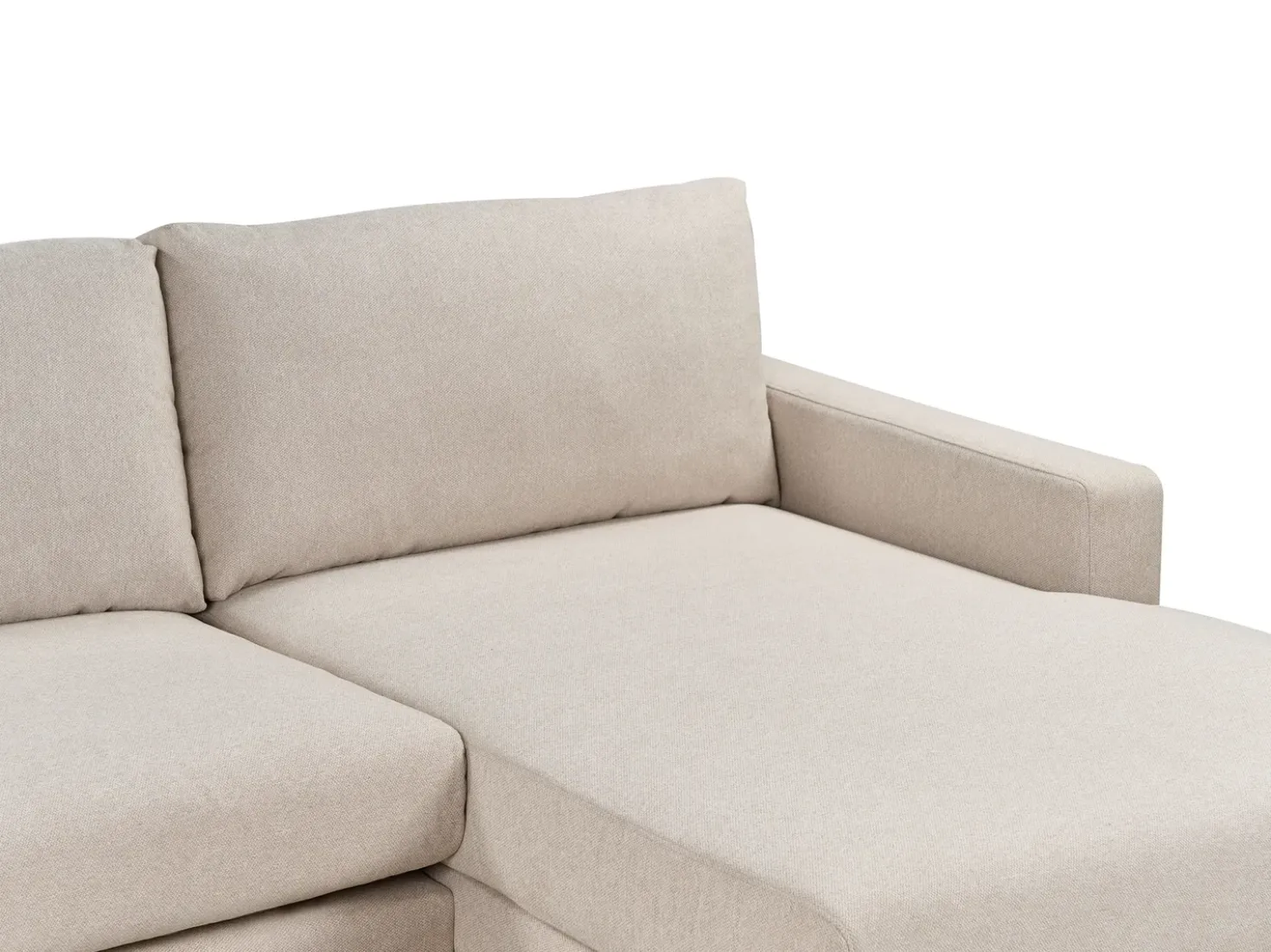 Divano angolare 4 posti SIGGARD Tessuto Beige Lato Sinistro