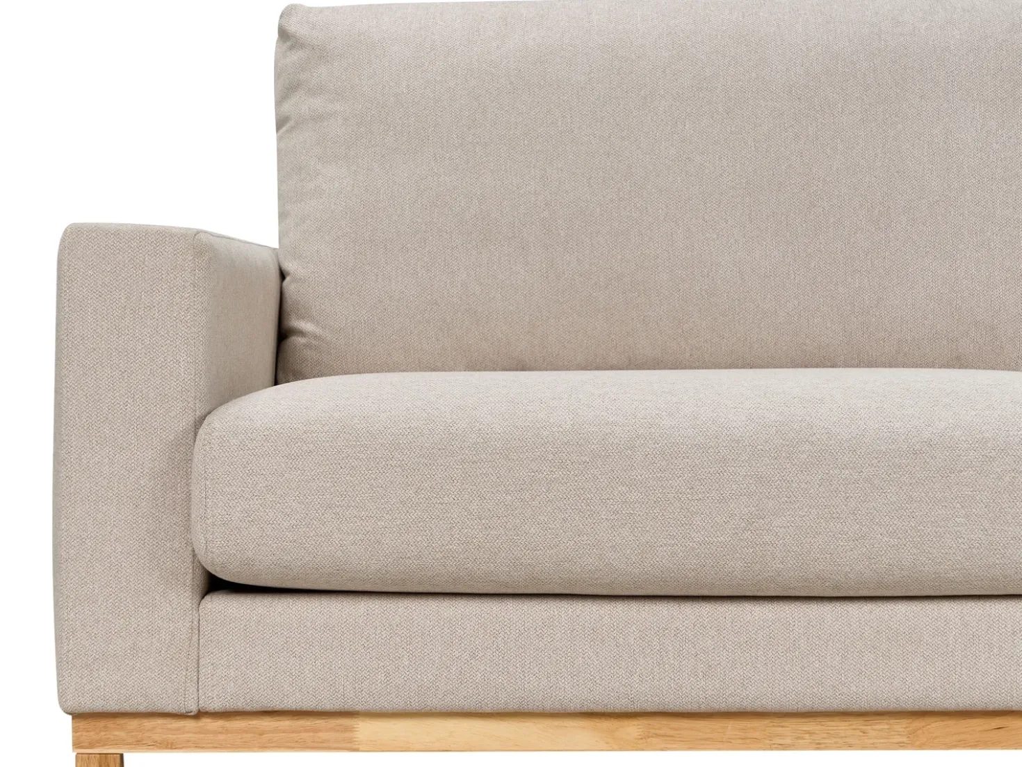 Divano angolare 4 posti SIGGARD Tessuto Beige Lato Sinistro