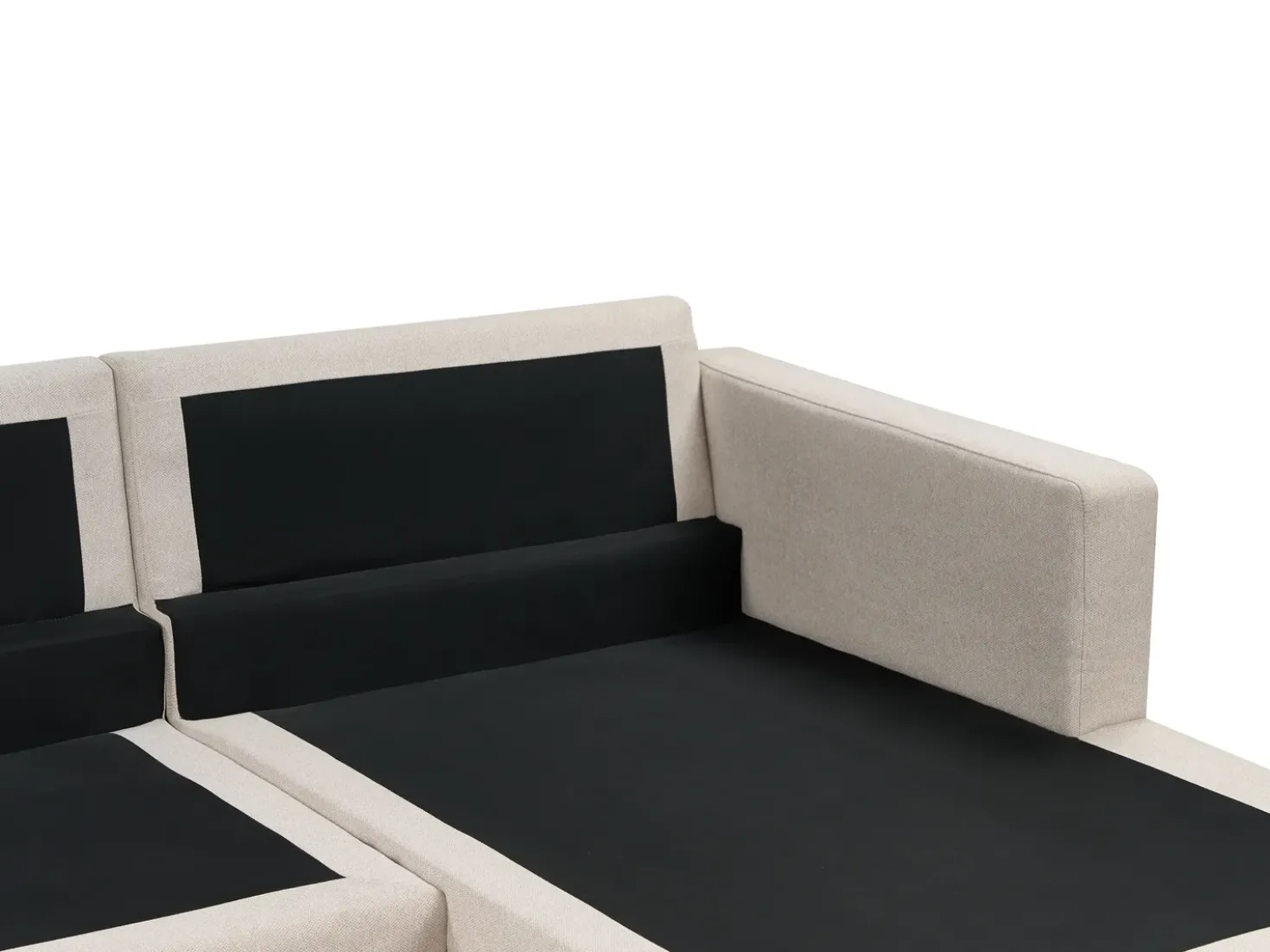 Divano angolare 4 posti SIGGARD Tessuto Beige Lato Sinistro