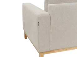 Divano angolare 4 posti SIGGARD Tessuto Beige Lato Sinistro