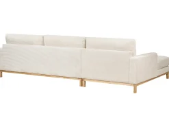 Divano angolare 4 posti SIGGARD II Velluto a coste Beige chiaro Lato destro