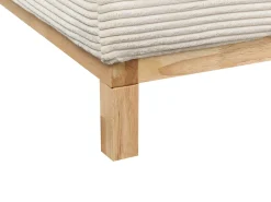Divano angolare 4 posti SIGGARD Velluto a coste Beige chiaro Lato Sinistro
