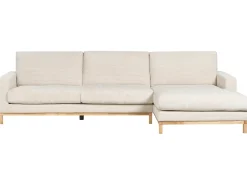 Divano angolare 4 posti SIGGARD Velluto a coste Beige chiaro Lato Sinistro