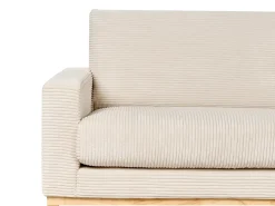 Divano angolare 4 posti SIGGARD Velluto a coste Beige chiaro Lato Sinistro