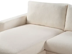 Divano angolare 4 posti SIGGARD Bouclé Bianco Lato destro