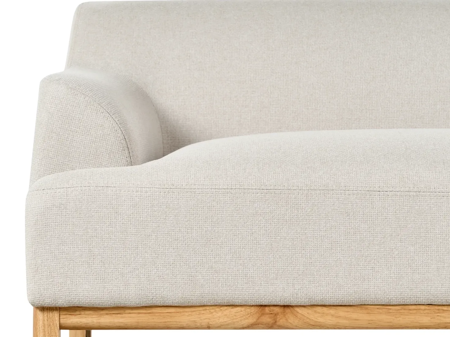 Divano angolare 3 posti SOSJO Tessuto Beige chiaro Lato Sinistro