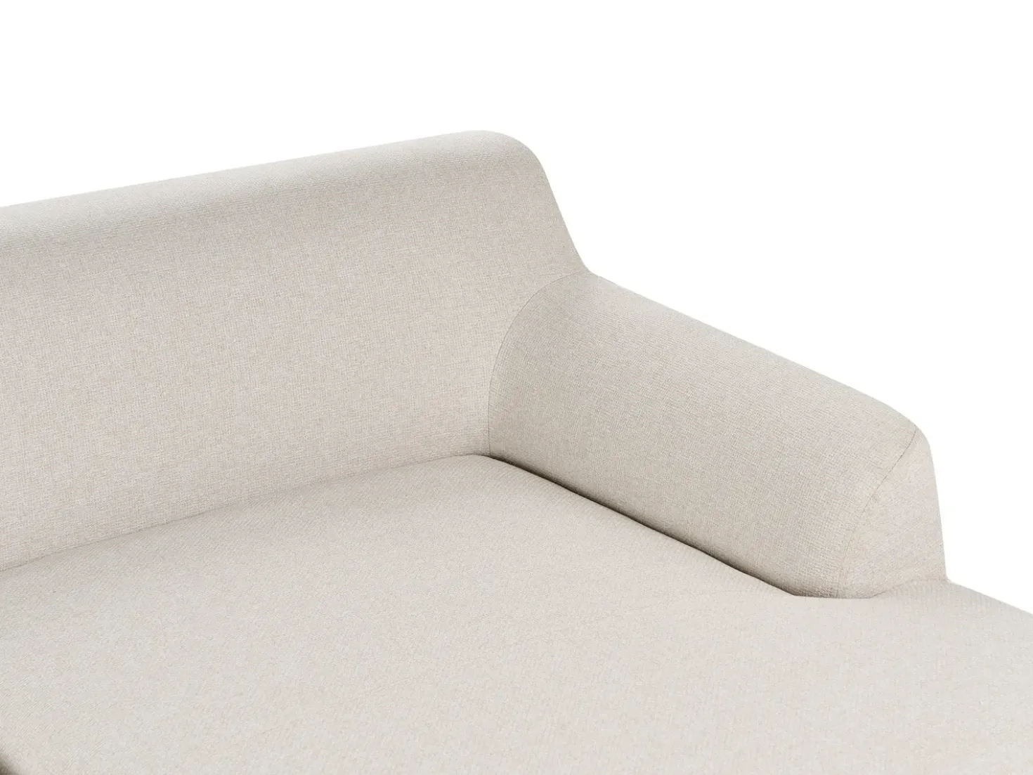 Divano angolare 3 posti SOSJO Tessuto Beige chiaro Lato Sinistro