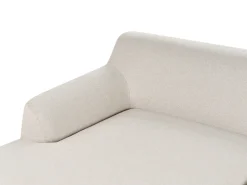 Divano angolare 3 posti SOSJO Tessuto Beige chiaro Lato destro