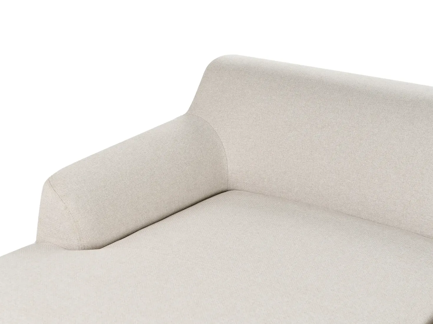 Divano angolare 3 posti SOSJO Tessuto Beige chiaro Lato destro