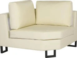 Divano angolare 6 posti STOCKHOLM Pelle naturale Beige chiaro Lato Sinistro