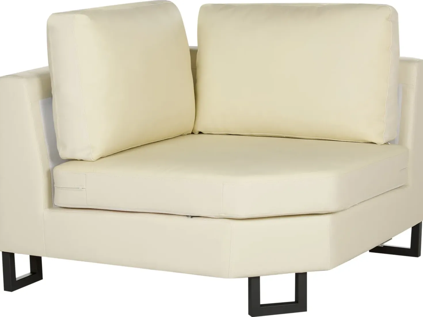 Divano angolare 6 posti STOCKHOLM Pelle naturale Beige chiaro Lato Sinistro