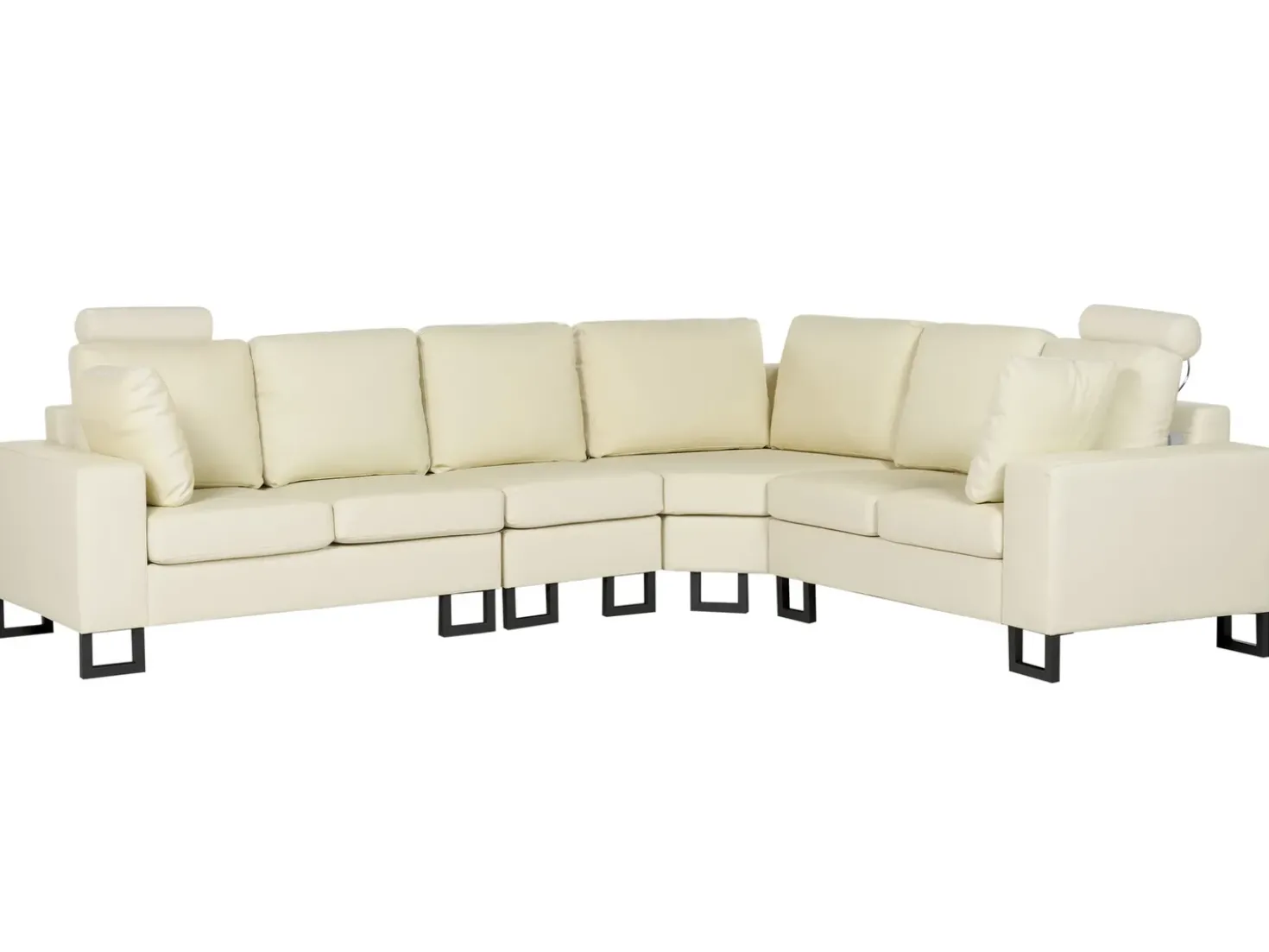 Divano angolare 6 posti STOCKHOLM Pelle naturale Beige chiaro Lato Sinistro