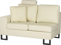 Divano angolare 6 posti STOCKHOLM Pelle naturale Beige chiaro Lato Sinistro