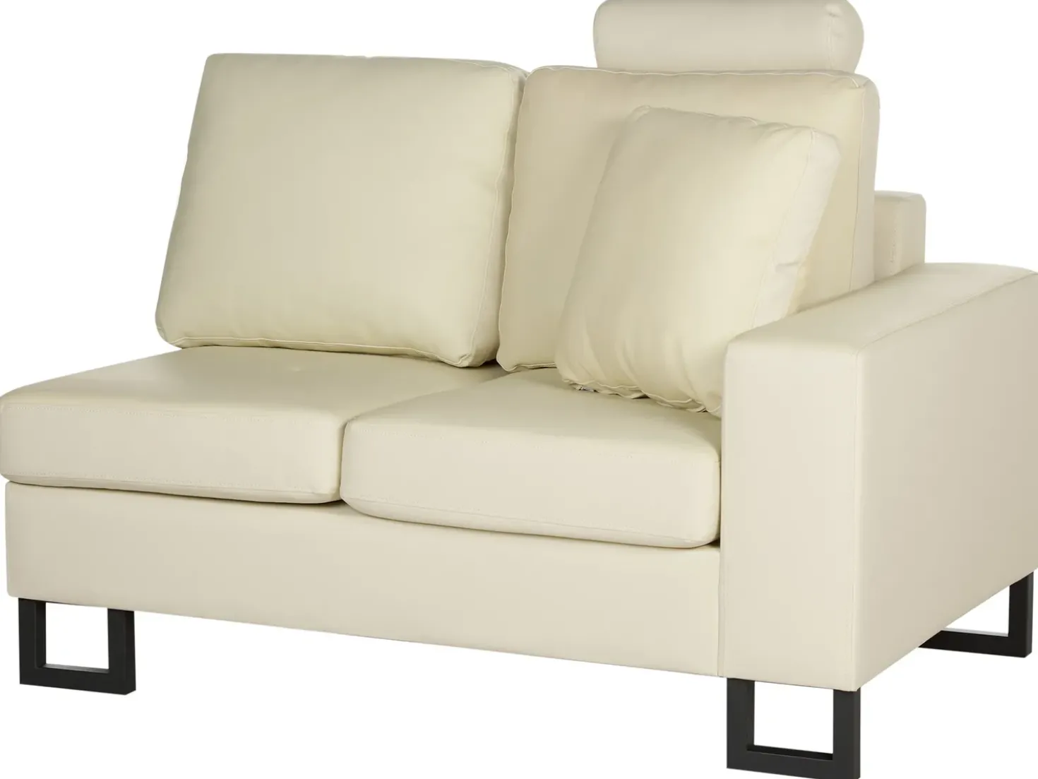 Divano angolare 6 posti STOCKHOLM Pelle naturale Beige chiaro Lato Sinistro