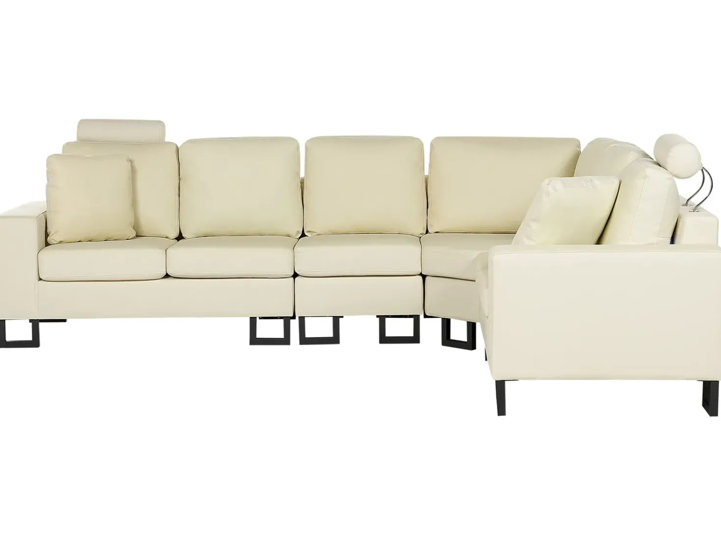 Divano angolare 6 posti STOCKHOLM Pelle naturale Beige chiaro Lato Sinistro