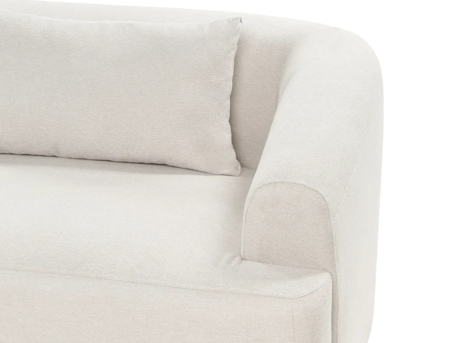 Divano angolare 3 posti SVANSELE Tessuto Beige chiaro Lato Sinistro