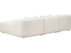 Divano angolare 3 posti SVANSELE Tessuto Beige chiaro Lato Sinistro