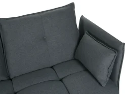 Divano angolare 4 posti TOMRA Tessuto Grigio grafite Lato destro