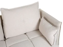 Divano angolare 4 posti TOMRA Tessuto Beige Lato destro