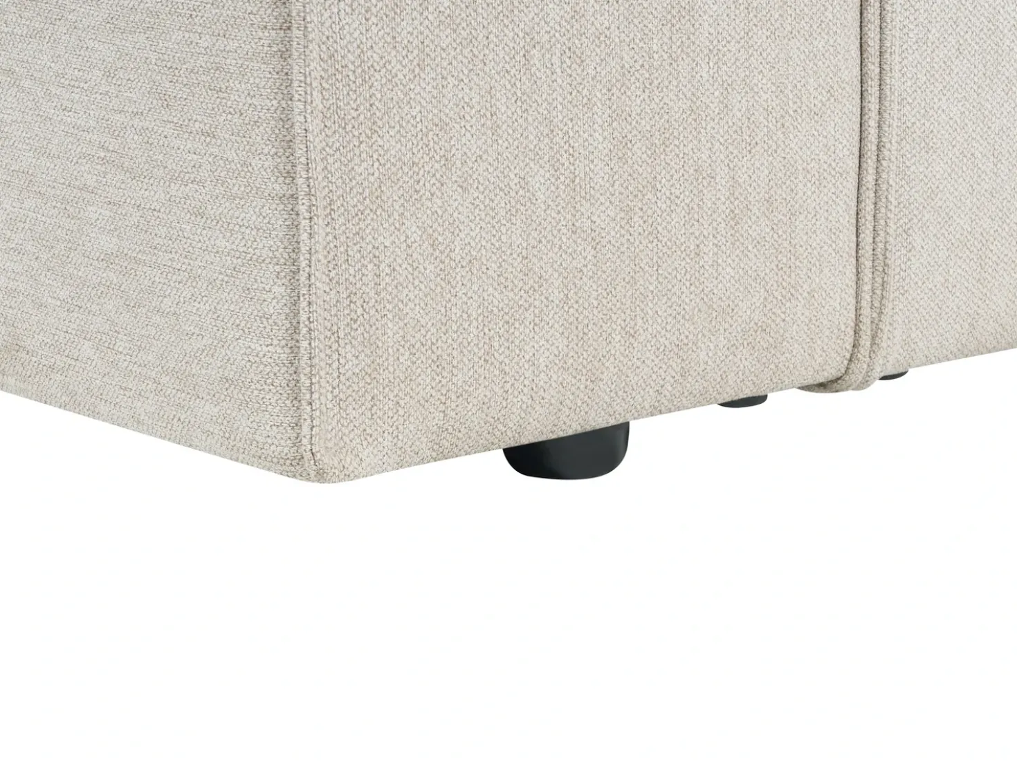 Divano angolare 3 posti VERNON Tessuto Beige chiaro Lato destro