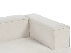 Divano angolare 3 posti VERNON Tessuto Beige chiaro Lato destro