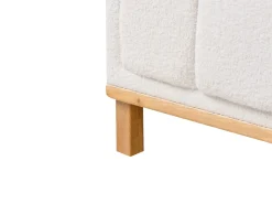 Divano angolare 5 posti VENG Tessuto Bianco sporco Lato Sinistro