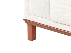 Divano angolare 4 posti VENG Tessuto Beige chiaro Lato Sinistro