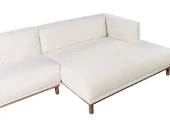 Divano angolare 4 posti VENG Bouclé Bianco sporco Lato Sinistro