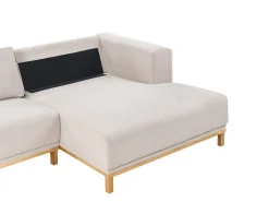 Divano angolare 5 posti VENG Tessuto Beige chiaro Lato Sinistro