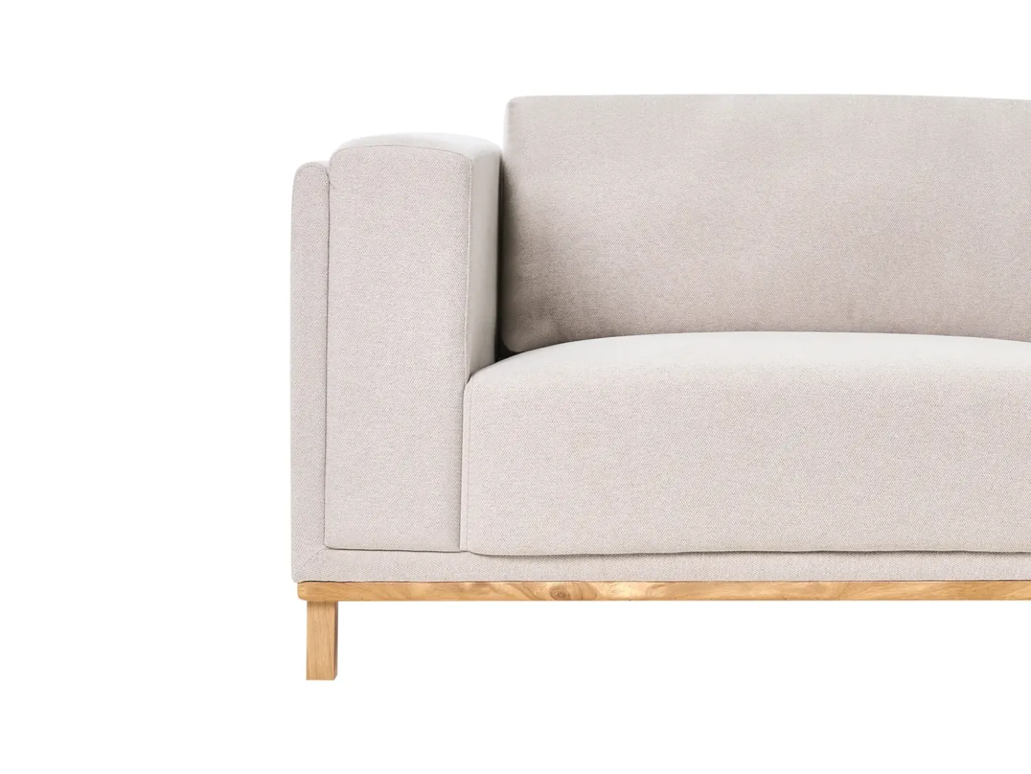 Divano angolare 5 posti VENG Tessuto Beige chiaro Lato Sinistro