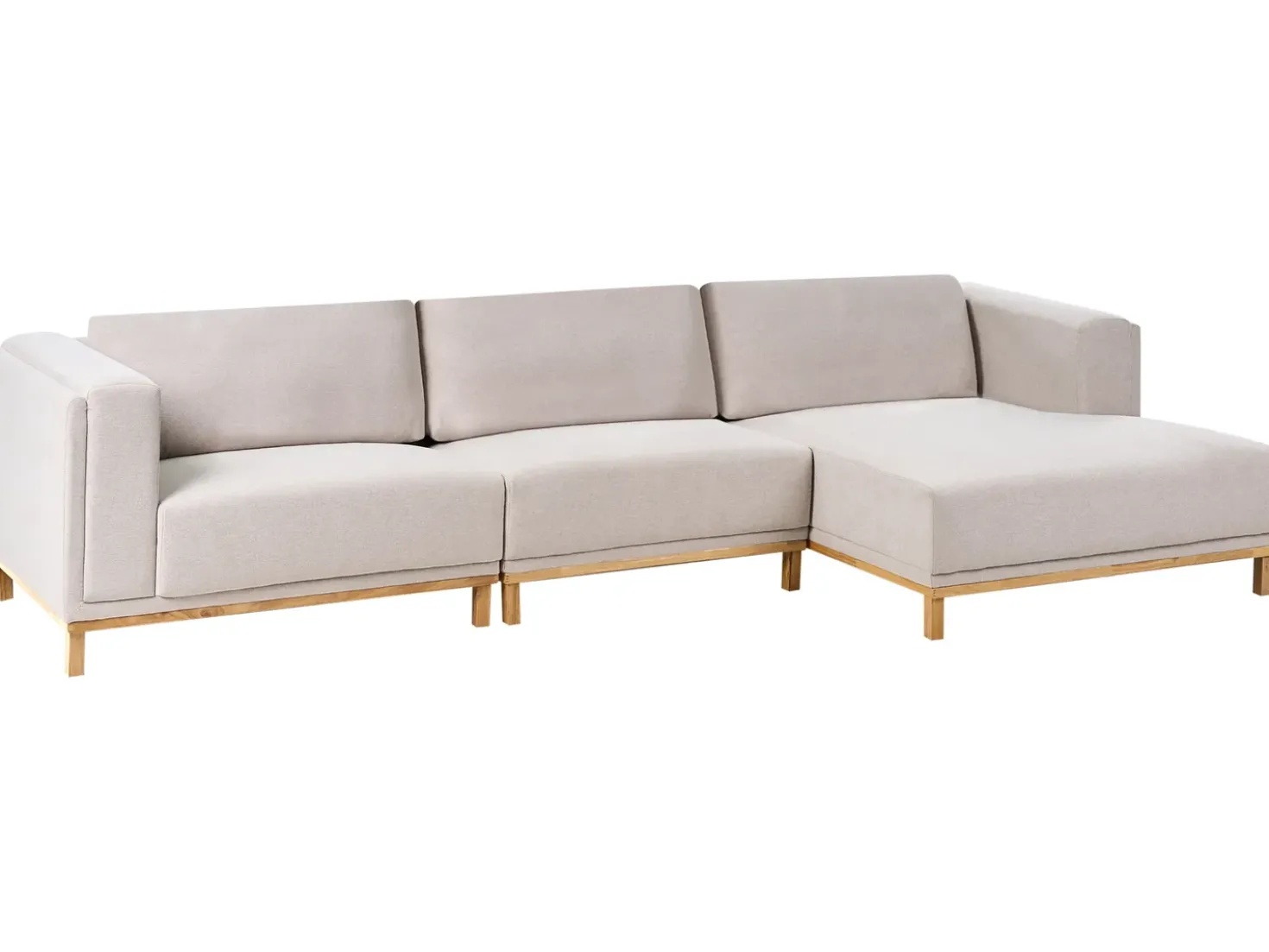 Divano angolare 5 posti VENG Tessuto Beige chiaro Lato Sinistro