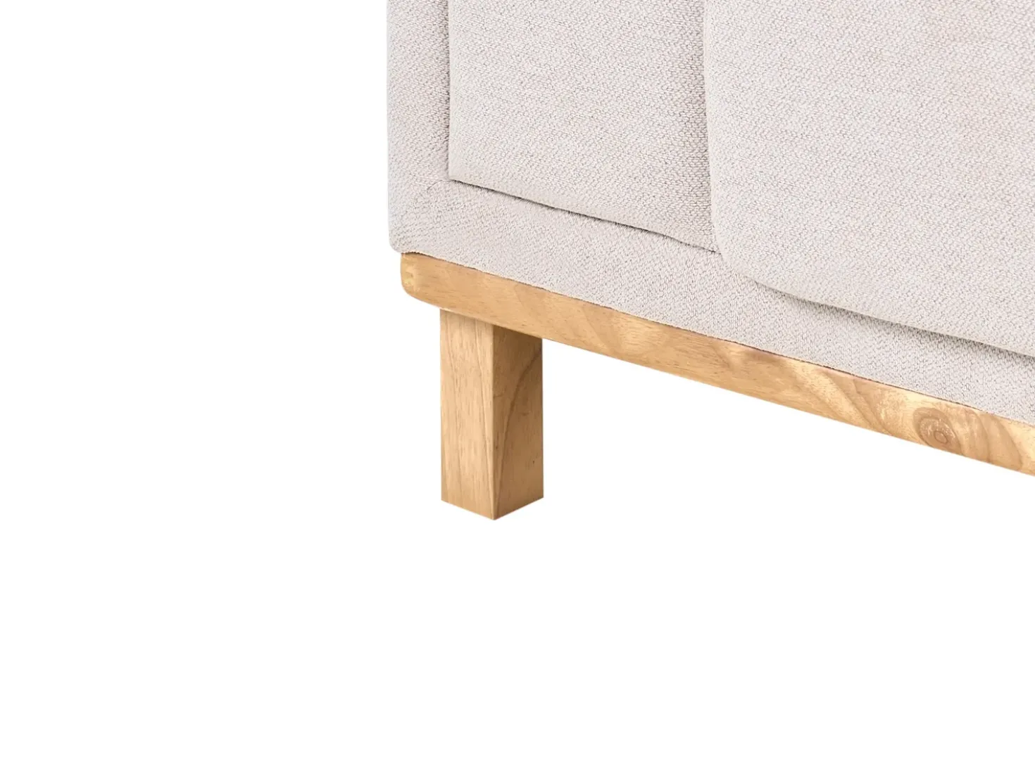 Divano angolare 5 posti VENG Tessuto Beige chiaro Lato Sinistro