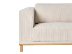 Divano angolare 5 posti VENG Velluto a coste Beige chiaro Lato Sinistro