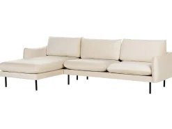 Divano angolare 4 posti VINTERBRO Velluto Beige chiaro Lato destro