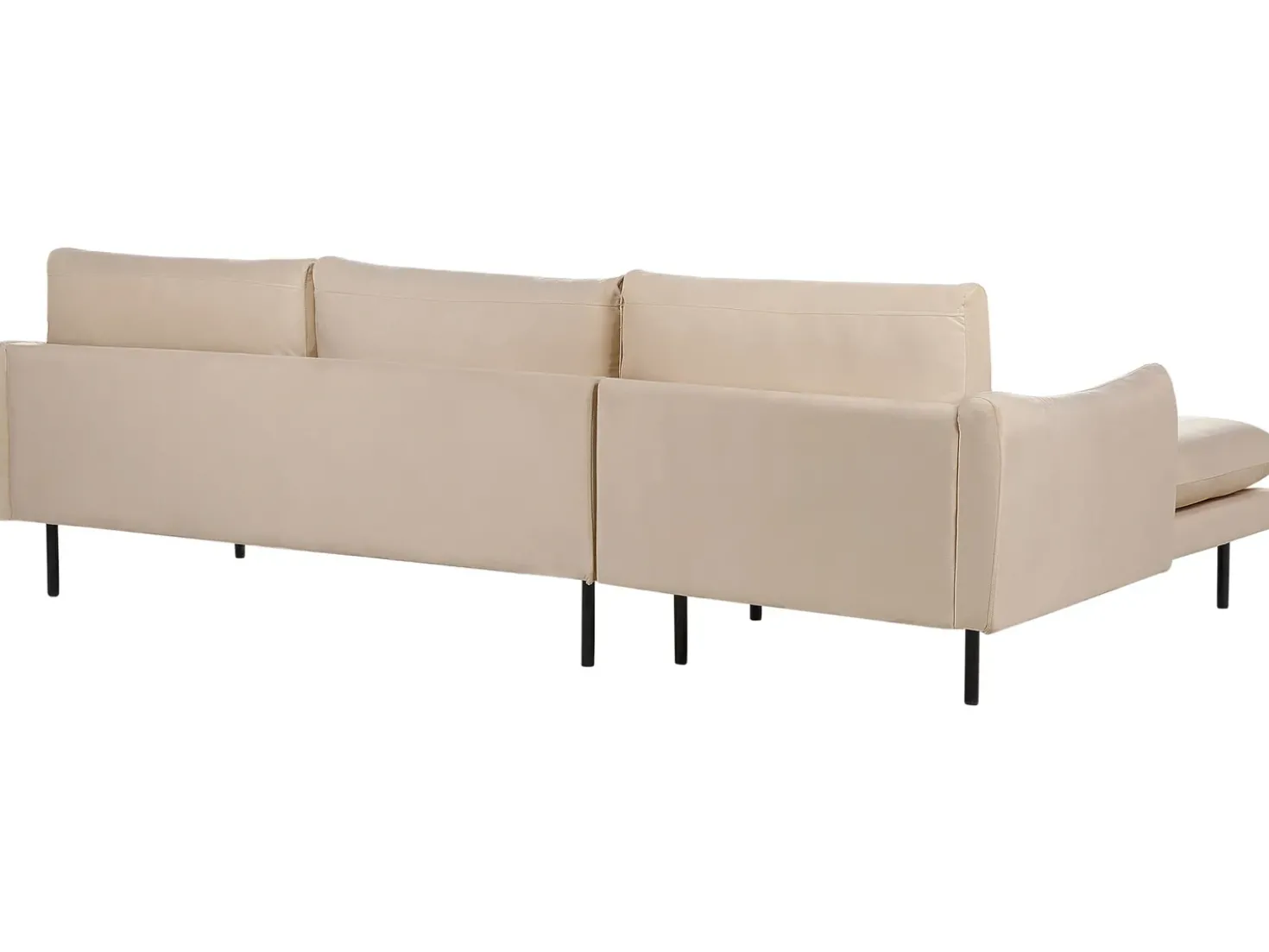 Divano angolare 4 posti VINTERBRO Velluto Beige Lato destro