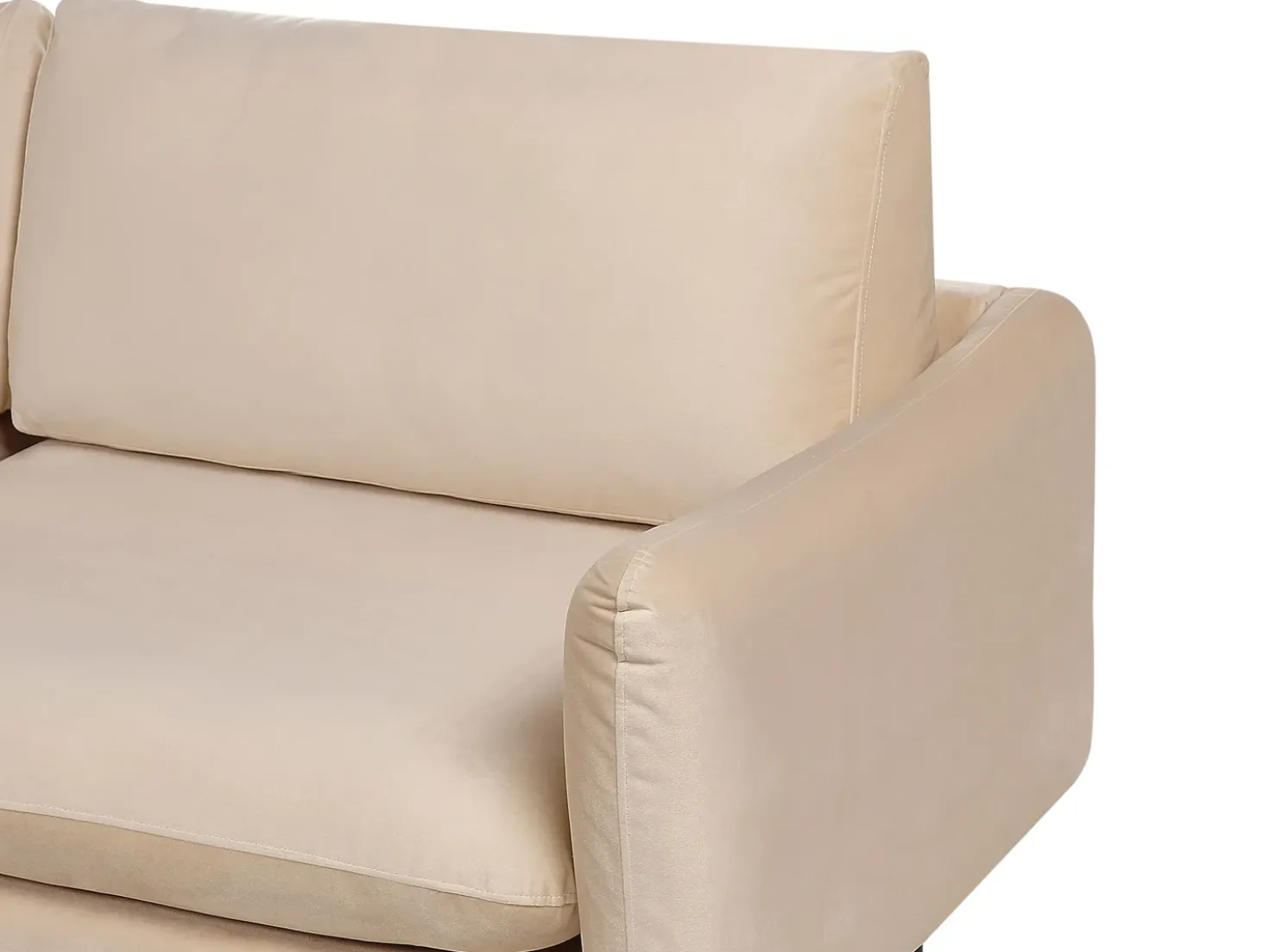 Divano angolare 4 posti VINTERBRO Velluto Beige Lato destro