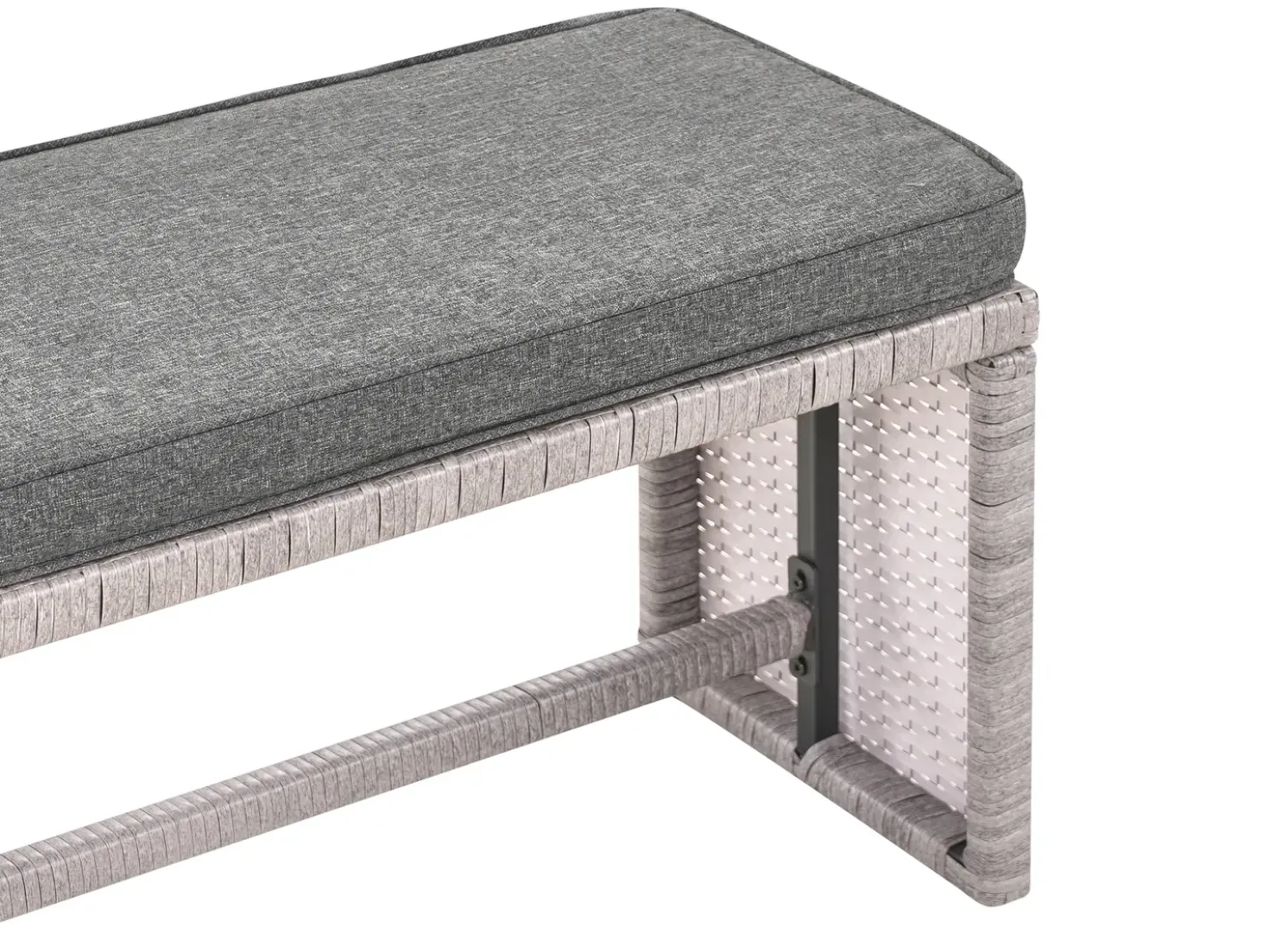 Divano angolare da giardino 8 posti VITERBO Rattan sintetico (PE) Grigio