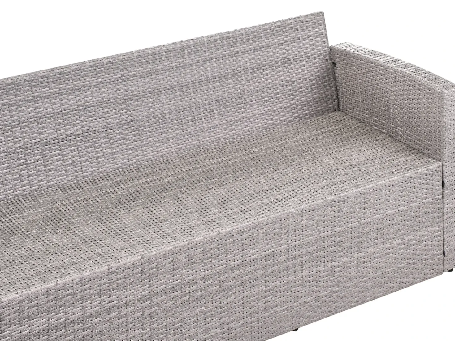 Divano angolare da giardino 8 posti VITERBO Rattan sintetico (PE) Grigio