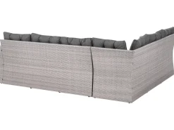 Divano angolare da giardino 8 posti VITERBO Rattan sintetico (PE) Grigio