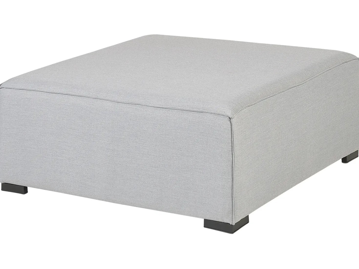 Divano angolare da giardino con pouf 7 posti AREZZO Lato Sinistro Modulare Grigio chiaro