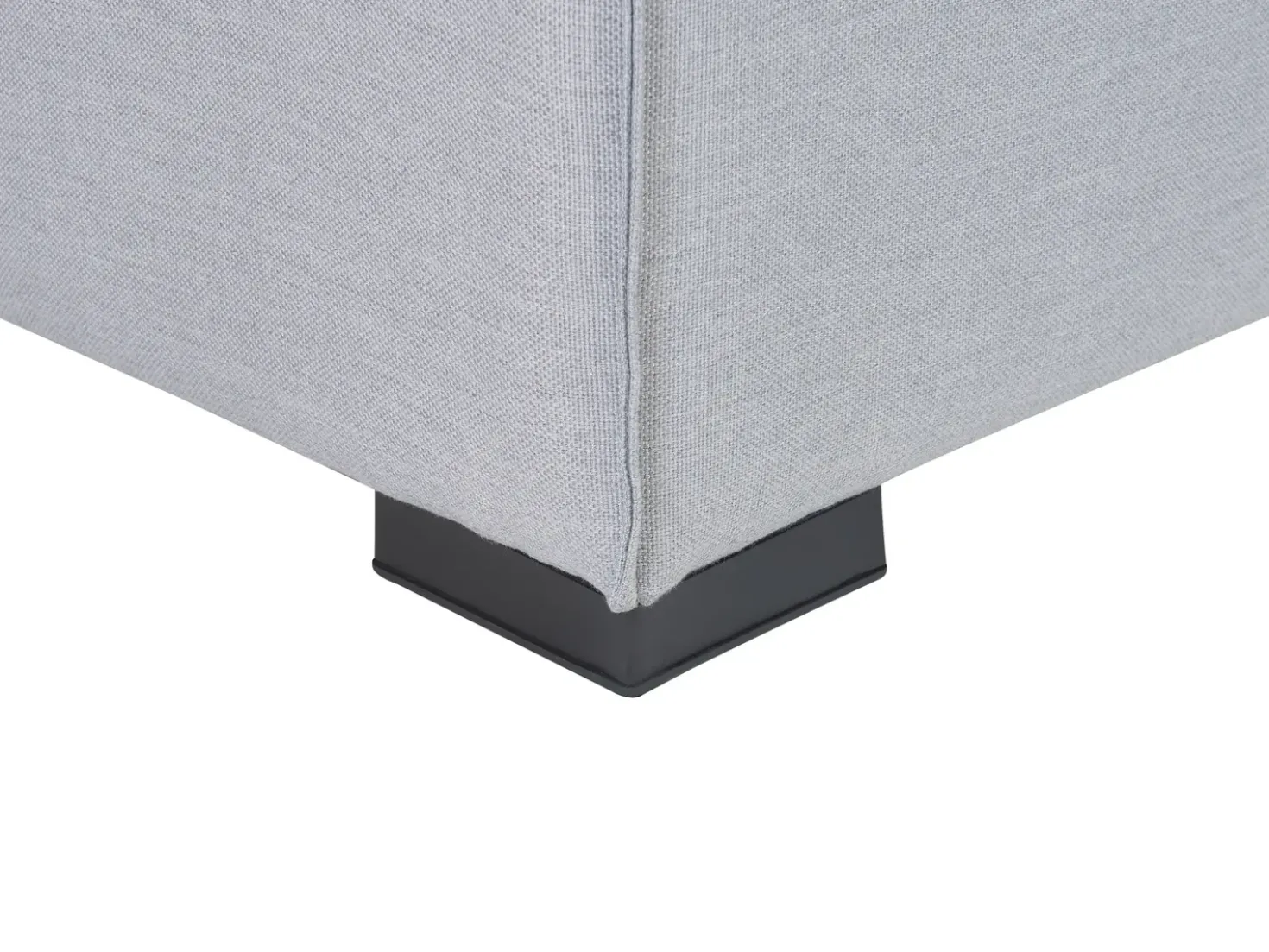 Divano angolare da giardino con pouf 7 posti AREZZO Lato Sinistro Modulare Grigio chiaro