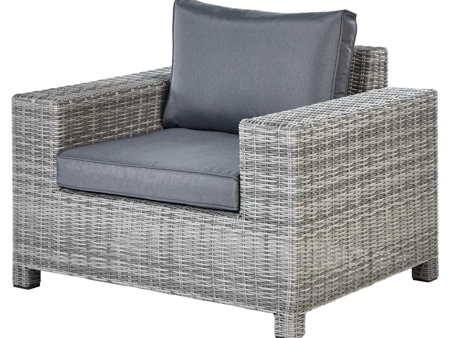 Divano angolare da giardino con pouf 9 posti TEGLIO Rattan sintetico (PE) Grigio